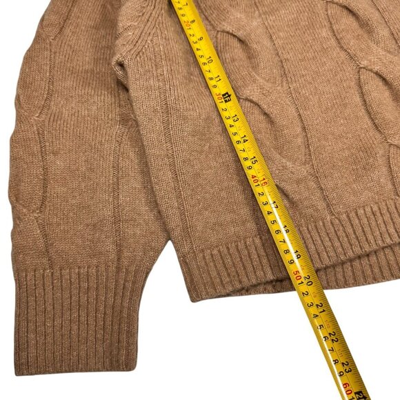 Stockholm Atelier & Other Stories Cable Knit Wool Sweater Sz.S Camel Oversized - Picture 8 of 12